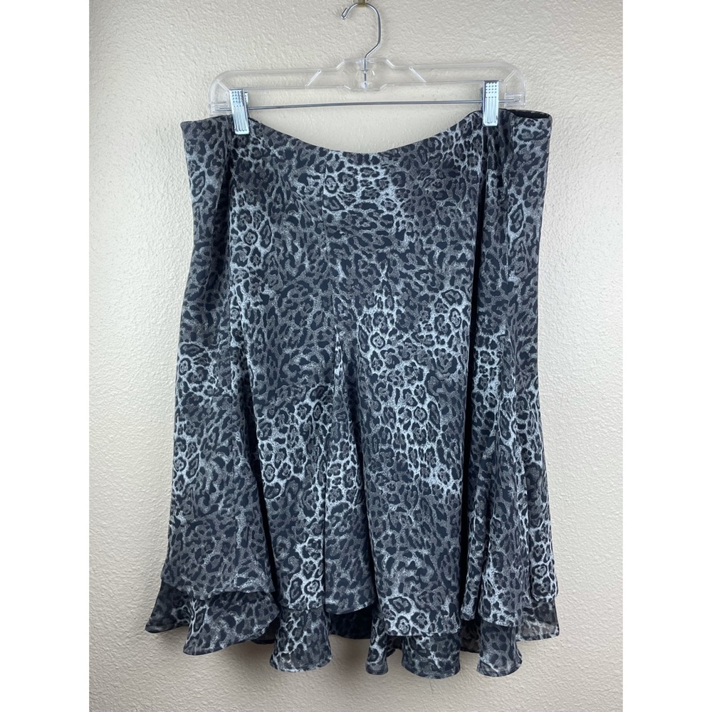 Chaps leopard print skirt